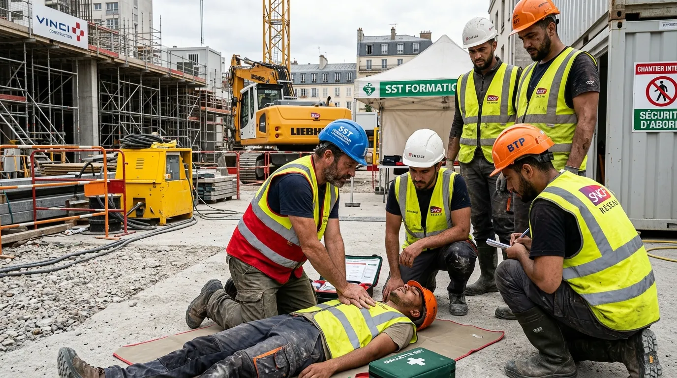 Formation Sauveteur Secouriste du Travail en conditions réelles à Saint-Herblain